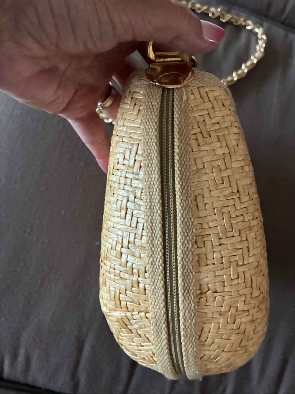 Vintage wicker handbag 1950’s - Picture 2 of 9